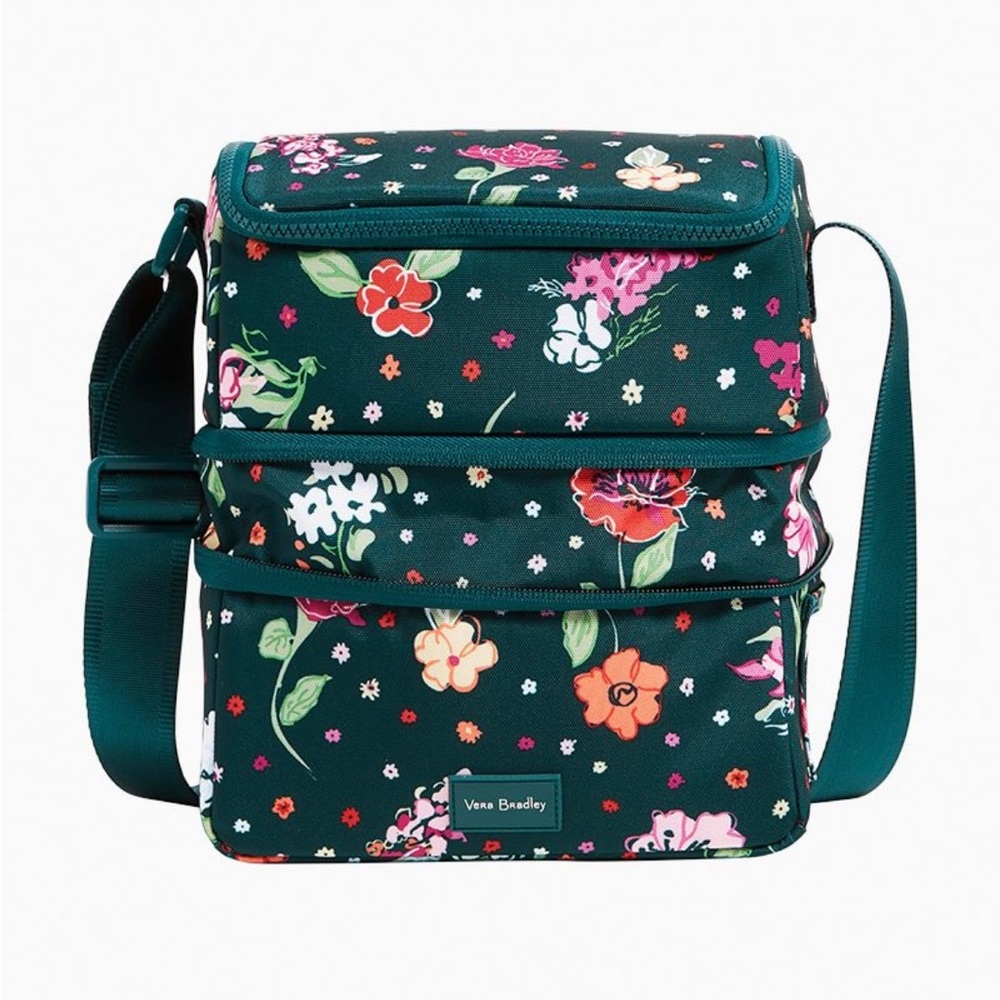 Vera Bradley ReActive Expandable Lunch Cooler in Hope Blooms Teal